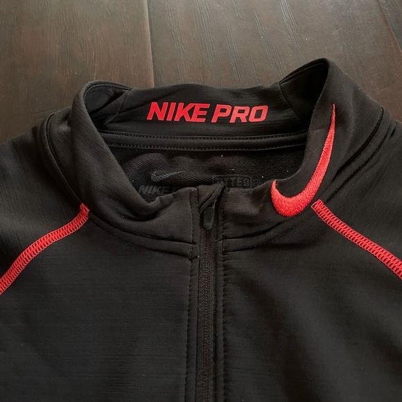 Nike Pro Dri-Fit Fitted 3/4 Zip Long Sleeve - Picture 2 of 6